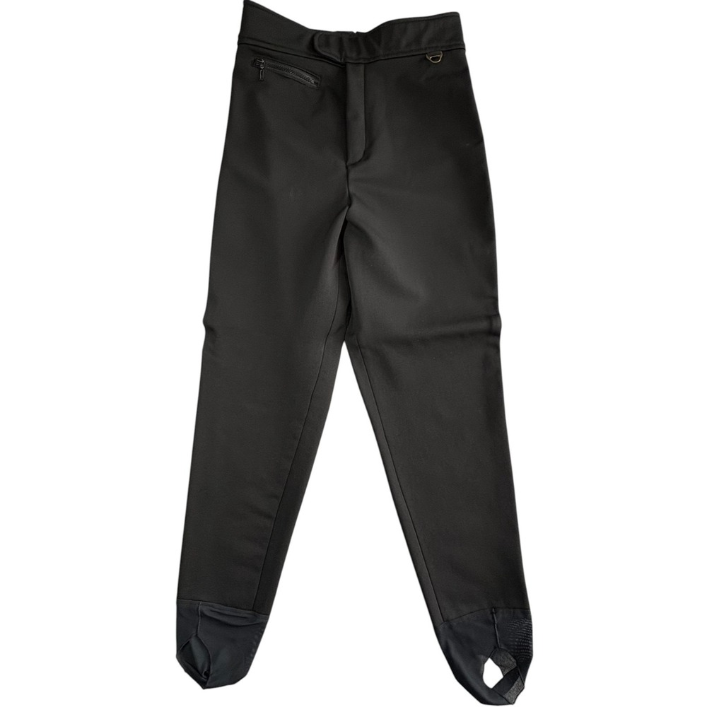 Eddie Bauer EBTEK Schoeller Stirrup Ski Pants Womens 12 Black Nylon‎ Wool Blend